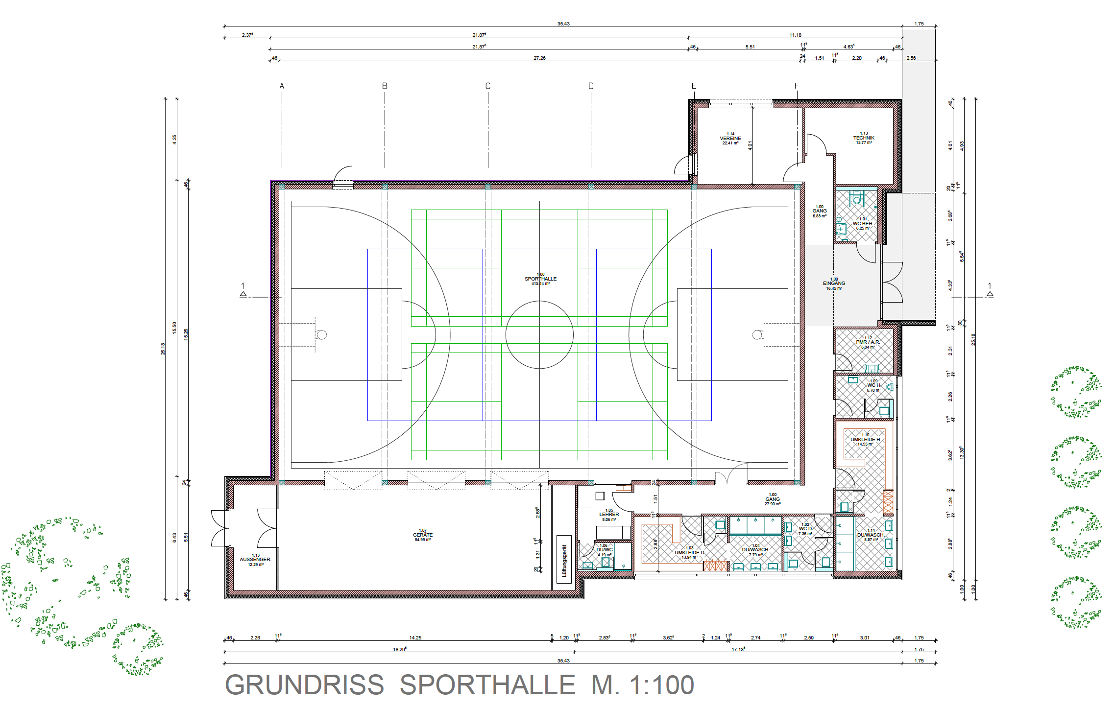 Pläne Sporthalle Bonneberg